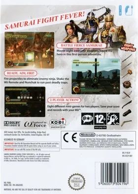 Samurai Warriors - Katana box cover back